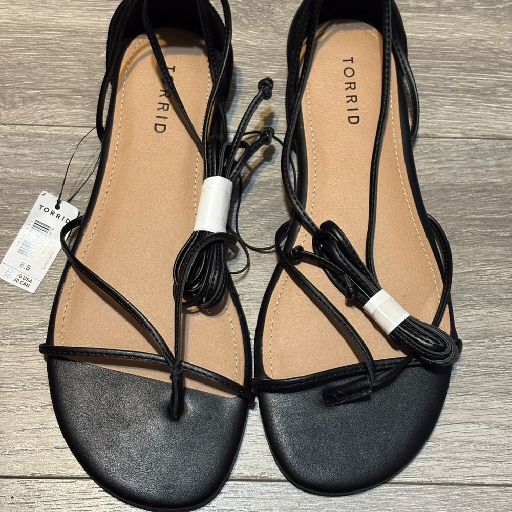 Torrid Lace-Up Skinny Strappy Sandals Size 8.5